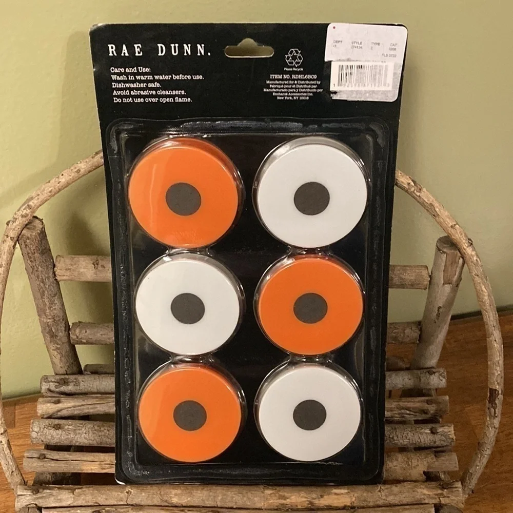 NEW Rae Dunn SPOOKY AND GNOMES W/ BATS  6 Piece Bag Chip Clips